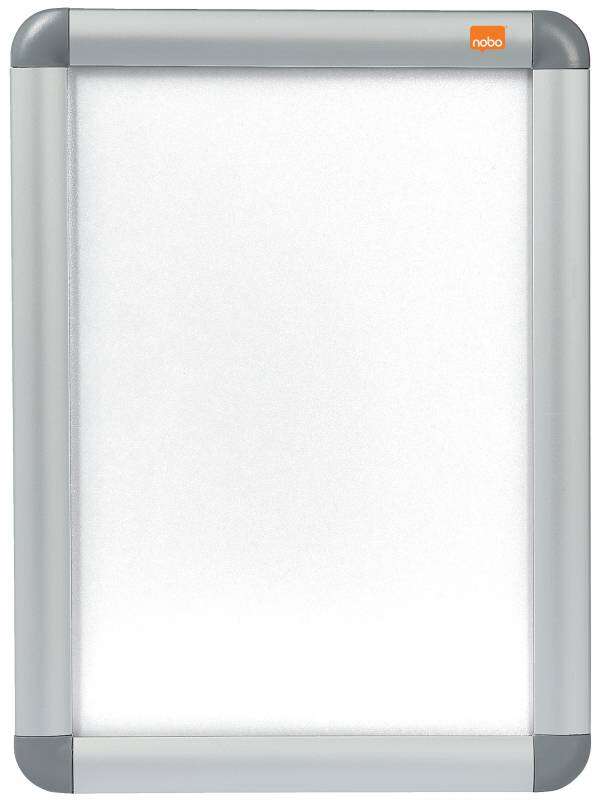 Nobo Marco Publicitario Tamaño A4 con Proteccion de PVC Antirreflectante y Resistente a la Intemperie - Marco de Aluminio Elegante - Color Plata Nobo Marco Publicitario Tamaño A4 con Proteccion de PVC Antirreflectante y Resistente a la Intemperie - Marco de Aluminio Elegante - Color Plata