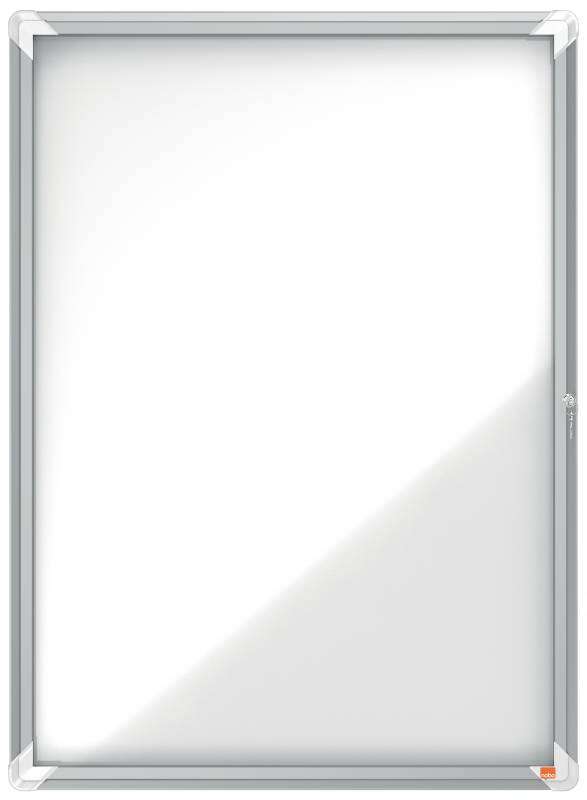 Nobo Vitrina para 9 Hojas A4 con Superficie Blanca Magnetica - 1000x752x37mm - Puerta de Cristal de Seguridad - Marco de Aluminio - Color Blanco Nobo Vitrina para 9 Hojas A4 con Superficie Blanca Magnetica - 1000x752x37mm - Puerta de Cristal de Seguridad - Marco de Aluminio - Color Blanco