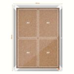 Nobo Vitrina para 4 Hojas A4 con Superficie de Corcho - 532x692x37mm - Puerta de Cristal de Seguridad - Marco de Aluminio - Color Natural - immagine 5