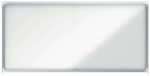 Nobo Vitrina Interior para 27 Hojas A4 con Superficie Magnetica y Puerta Deslizante - 997x2072x54mm - Marco de Aluminio - Puertas de Cristal de Seguridad - Cerradura y Llaves Incluidas - Color Blanco