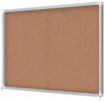 Nobo Vitrina Interior 18 Hojas A4 Corcho Puerta Deslizante - Superficie Autorregenerable - Aluminio - Color Natural - immagine 2