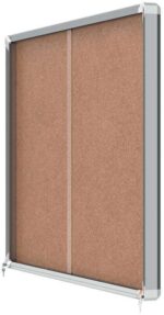 Nobo Vitrina Interior 18 Hojas A4 Corcho Puerta Deslizante - Superficie Autorregenerable - Aluminio - Color Natural - immagine 3
