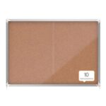 Nobo Vitrina Interior 18 Hojas A4 Corcho Puerta Deslizante - Superficie Autorregenerable - Aluminio - Color Natural - immagine 4