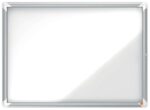 Nobo Vitrina Exteriores 8 Hojas A4 Superficie Blanca Magnetica - 692x972x45mm - Puerta Seguridad Cerradura Marco Aluminio - Resistente Intemperie - Color Blanco