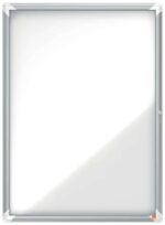 Nobo Vitrina Exteriores 9 Hojas A4 Superficie Blanca Magnetica 45mm - Marco de Aluminio - Color Blanco