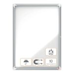 Nobo Vitrina Exteriores 9 Hojas A4 Superficie Blanca Magnetica 45mm - Marco de Aluminio - Color Blanco - immagine 4