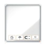 Nobo Vitrina Exteriores 12 Hojas A4 Superficie Blanca Magnetica 45mm - Seguridad Aluminio - Cristal Deslizante 4mm - Resistente Intemperie - Blanco Metalico - immagine 4