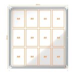 Nobo Vitrina Exteriores 12 Hojas A4 Superficie Blanca Magnetica 45mm - Seguridad Aluminio - Cristal Deslizante 4mm - Resistente Intemperie - Blanco Metalico - immagine 5