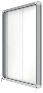 Nobo Premium Plus Vitrina Magnetica de Puerta Corredera 15xA4 - 1140x970mm - Superficie Magnetica - Blanco - immagine 3