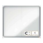 Nobo Premium Plus Vitrina Magnetica de Puerta Corredera 15xA4 - 1140x970mm - Superficie Magnetica - Blanco - immagine 4
