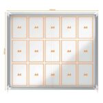 Nobo Premium Plus Vitrina Magnetica de Puerta Corredera 15xA4 - 1140x970mm - Superficie Magnetica - Blanco - immagine 5