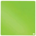 Nobo Tile Mini Pizarra Magnetica 360x360mm - sin Marco - Almohadillas Adhesivas e Imanes - Diseño Creativo y Colorido - Color Verde