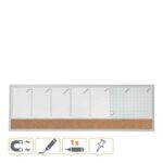 Nobo Planificador Semanal de Pizarra Magnetica Pequeña 585x190mm - Tira de Corcho - Almohadillas Adhesivas e Imanes para Montaje - Incluye Rotulador - immagine 4