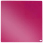 Nobo Tile Mini Pizarra Magnetica 360x360mm - sin Marco - Almohadillas e Imanes Incluidos - Diseño Creativo y Colorido - Fucsia