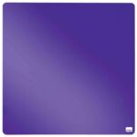 Nobo Tile Mini Pizarra Magnetica 360x360mm - sin Marco - Almohadillas Adhesivas e Imanes - Diseño Creativo y Colorido - Color Violeta