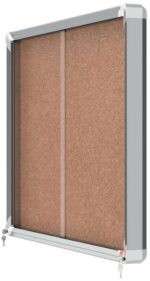Nobo Premium Plus Vitrina de Puerta Corredera con Fondo de Corcho 8xA4 Hojas - Tamaño 925x668mm - Superficie Autorreparable - Color Natural - immagine 3