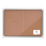 Nobo Premium Plus Vitrina de Puerta Corredera con Fondo de Corcho 8xA4 Hojas - Tamaño 925x668mm - Superficie Autorreparable - Color Natural - immagine 4