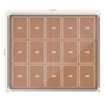 Nobo Premium Plus Vitrina de Puerta Corredera con Fondo de Corcho 15xA4 - Cerradura de Esquina Integrada - Superficie Autorreparable - Natural - immagine 5