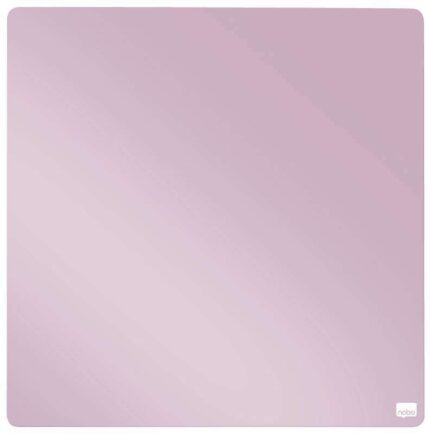 Nobo Mini Pizarra Magnetica Tile 360x360mm - sin Marco - Almohadillas Adhesivas e Imanes - Diseño Creativo y Colorido - Rosa