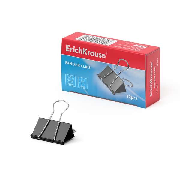 Erichkrause Pack de 12 Pinzas Sujetapapeles - Alambre de Acero de Alta Calidad - Resistencia Mejorada - Capacidad hasta 70 Hojas - Resistente a la Corrosion - Color Negro Erichkrause Pack de 12 Pinzas Sujetapapeles - Alambre de Acero de Alta Calidad - Resistencia Mejorada - Capacidad hasta 70 Hojas - Resistente a la Corrosion - Color Negro