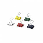 Erichkrause Pack de 12 Pinzas para Papeles 15mm - Capacidad hasta 55 hojas - Alambre de Acero de Alta Calidad - Colores Surtidos - immagine 2