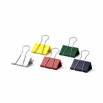 Erichkrause Pack de 12 Pinzas para Papeles 25mm - Capacidad hasta 110 hojas - Alambre de Acero de Alta Calidad - Colores Surtidos - immagine 2