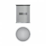 Erichkrause Compass Classic Portalapices Redondo 90х100mm - Base Redonda de Acero Inoxidable - Diseño Moderno y Elegante - Color Plata - immagine 2