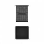 Erichkrause Compass Classic Portalapices Cuadrado 80×80×95mm - Elaborado en Acero Inoxidable - Color Negro - immagine 2