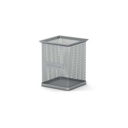 Erichkrause Compass Classic Portalapices Cuadrado 80×80×95mm - Acero Inoxidable Calado - Color Plata