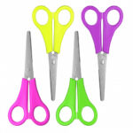 Erichkrause Joy Tijeras con Cuchillas de Acero Inoxidable 13.5cm - Extremos Redondeados - Resistente a la Corrosion - Mangos de Plastico Resistente - Colores Surtidos Aleatorios - immagine 2