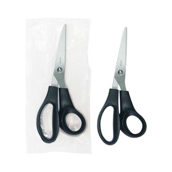 Dohe Tijera de Acero Inoxidable - Puntas Redondeadas - Mango Ergonomico de Plastico - Color Negro - en Bolsa de Plastico Individual Dohe Tijera de Acero Inoxidable - Puntas Redondeadas - Mango Ergonomico de Plastico - Color Negro - en Bolsa de Plastico Individual