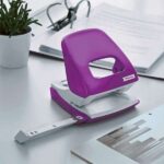 Petrus 62 WOW Taladro Perforador - Hasta 30 Hojas - Marcas de Formato - Punzones 5.5mm - Color Violeta Metalizado - immagine 2