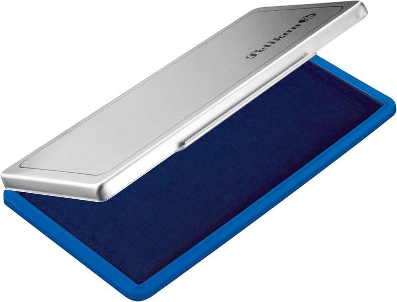 Pelikan Tampon Pelikan N.1 9x16cm - Ideal para Sellos de Tamaño Pequeño - Tinta de Alta Calidad - Facil de Recargar - Color Azul