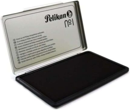 Pelikan Tampon Pelikan N.1 9x16cm - Ideal para Sellos de Oficina - Tamaño Compacto - Tinta de Alta Calidad - Color Negro