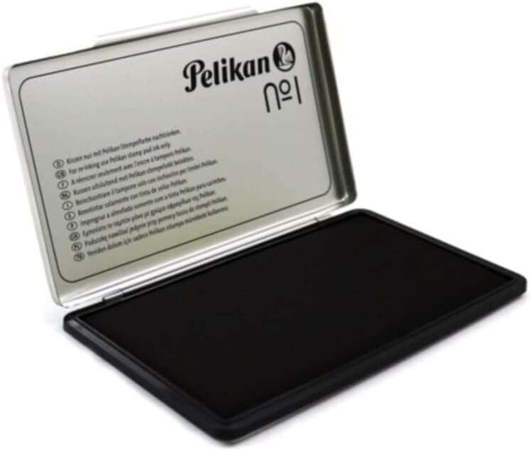 Pelikan Tampon Pelikan N.1 9x16cm - Ideal para Sellos de Oficina - Tamaño Compacto - Tinta de Alta Calidad - Color Negro Pelikan Tampon Pelikan N.1 9x16cm - Ideal para Sellos de Oficina - Tamaño Compacto - Tinta de Alta Calidad - Color Negro