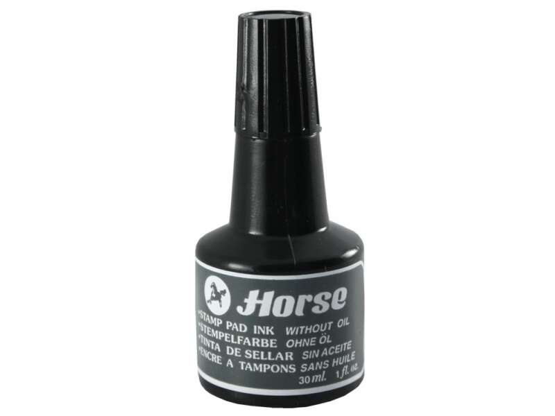Horse Bote de Tinta para Tampon 30ml - Sin Aceite - Color Negro Horse Bote de Tinta para Tampon 30ml - Sin Aceite - Color Negro