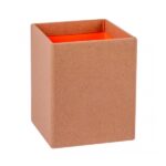 Apli Cubilete Portalapices Fluor Collection - Acabado Kraft - Tacto Suave - Diseño Elegante y Versatil - Color Naranja Fluorescente