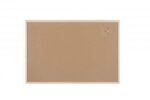 Bi-Office Tablero de Corcho Doble Cara 900x600mm Marco Natural