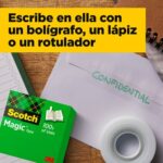 Scotch Magic Tape Cinta Adhesiva Invisible 19mmx33m - Acabado Mate Invisible - Perfecta para Etiquetado - Facil de Usar - immagine 5