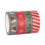 Apli Christmas Pack con 4 Cintas Adhesivas de Papel Washi 15mmx10m - Tematica Navideña - 4 Diseños Diferentes - Decoracion y Manualidades - immagine 2