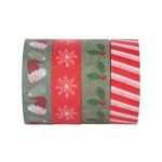 Apli Christmas Pack con 4 Cintas Adhesivas de Papel Washi 15mmx10m - Tematica Navideña - 4 Diseños Diferentes - Decoracion y Manualidades - immagine 3