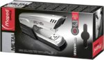 Maped Half Strip A-3545 Grapadora Metalica de Sobremesa - Hasta 25 Hojas a la Vez - Admite Grapas 24/6 y 26/6 - Grapado Abierto y Cerrado - Color Gris Metalizado - immagine 5
