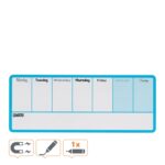 Nobo Planificador Semanal de Pizarra Magnetica Mini 360x140mm - Almohadillas Adhesivas e Imanes para Montaje - Incluye Rotulador y 2 Imanes para Pizarra - immagine 3