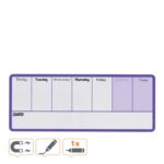 Nobo Planificador Semanal de Pizarra Magnetica Mini 360x140mm - Almohadillas Adhesivas e Imanes para Montaje - Incluye Rotulador y 2 Imanes para Pizarra - immagine 3