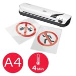 GBC Inspire+ A4 Plastificadora - Hasta Tamaño A4 - Velocidad 250mm/min - Calentamiento en 4 Minutos - Ajuste Adicional Frio - Grueso Bolsa 75 y 125mic - Color Blanco - immagine 2
