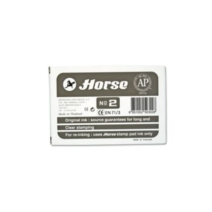 Horse Tampon Metalico Nº2 - Facil de Recargar - Resistente y Duradero - Color Negro