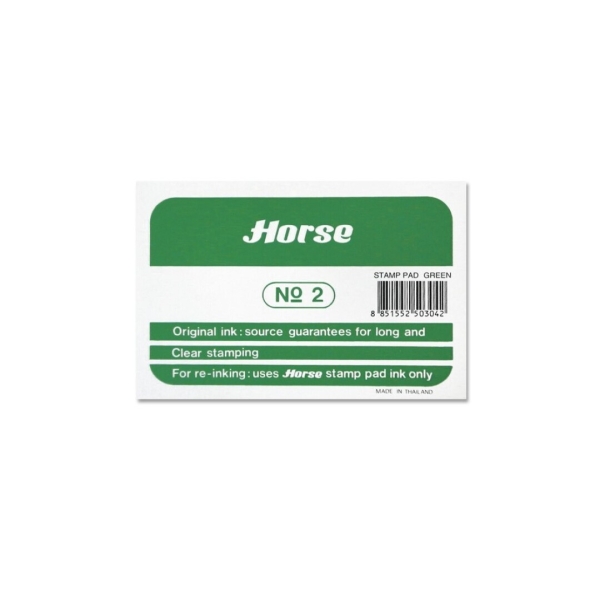 Horse Tampon Metalico Nº2 - Facil de Recargar - Resistente y Duradero - Color Verde