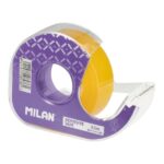 Milan Expositor de 36 Cintas Adhesivas Transparentes con Dispensador - Medidas 19mm x 33m - Color Amarillo Transparente - immagine 2