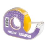 Milan Expositor de 36 Cintas Adhesivas Transparentes con Dispensador - Medidas 12mm x 33m - Color Amarillo Transparente - immagine 2