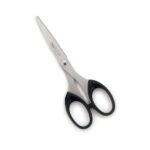 Rapesco Essential Tijeras de Acero Inoxidable 16cm - Mangos Ergonomicos - Aptas para Diestros y Zurdos - Color Negro